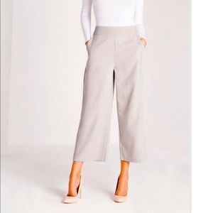 Misguided Cropped Wide Leg Trousers, grey, sz 2